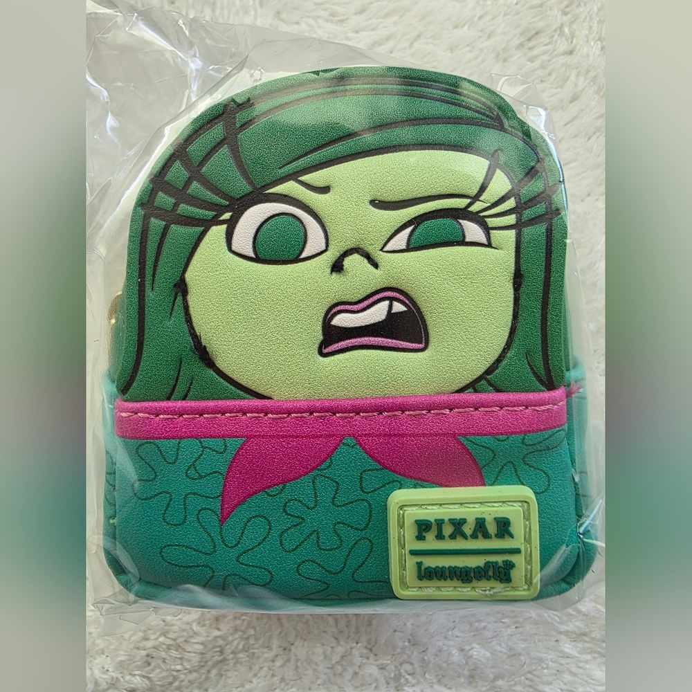 Inside Out 2 Loungefly Mini Backpack Charm Keychain (Disgust) - Picture 6 of 11